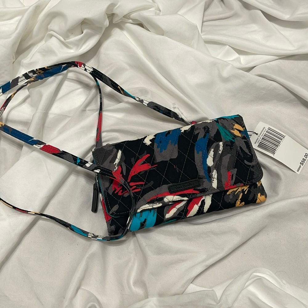 Vera Bradley Splash Floral Wallet Crossbody
